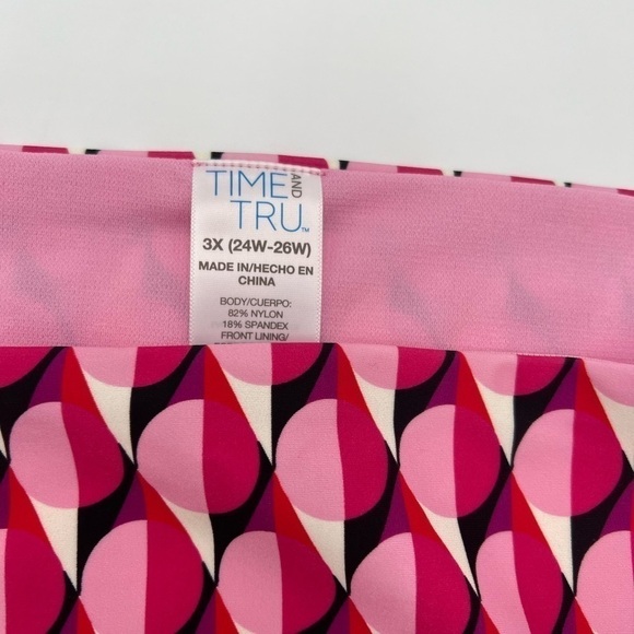 Time and Tru Women's Geo Print Side Ruched Bikini Bottoms Size 3X NWT - Picture 4 of 10